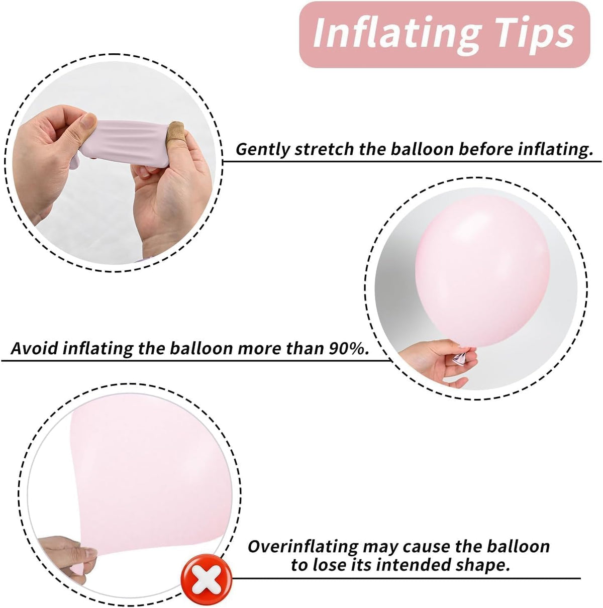 Pink Balloons, 50 Pcs Pink and Gold for Girls Birthday Baby Shower