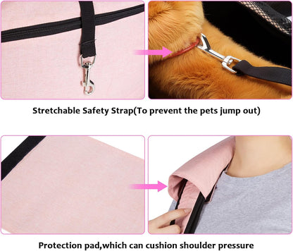 XL Dog Sling 15-25lbs, Hands-Free Carrier with Bottom Support Pad