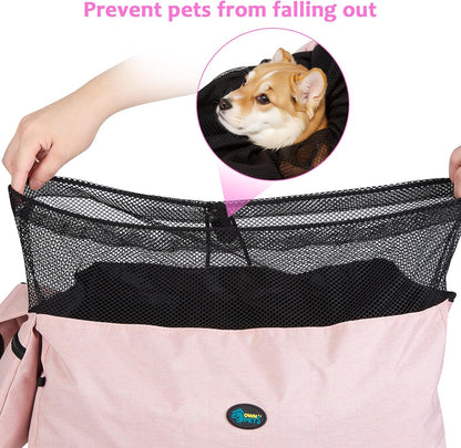 XL Dog Sling 15-25lbs, Hands-Free Carrier with Bottom Support Pad