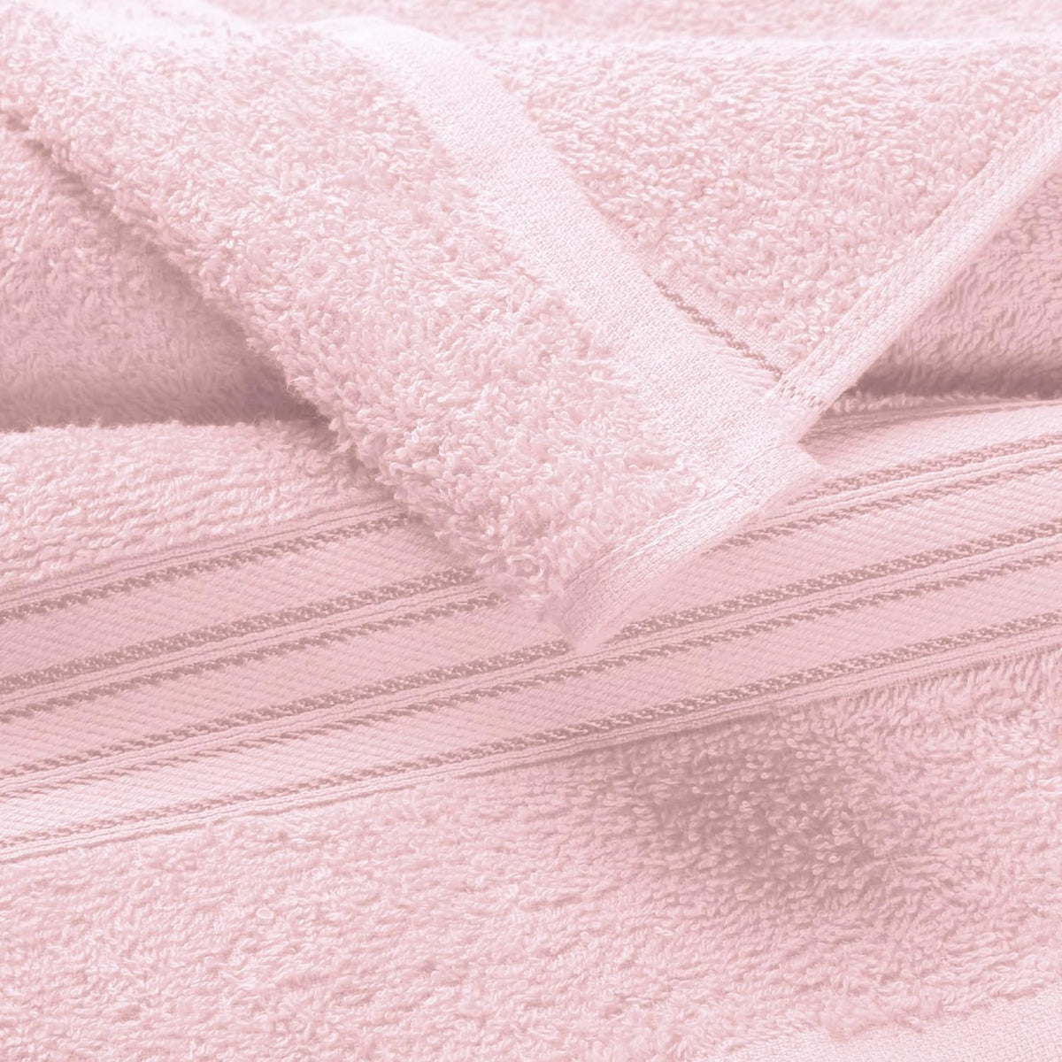 100% Cotton 2 Pack Bath Towel Set 28x55 inches, Eco-Friendly Large Bath Towels, Compact Quickdry Lightweight Soft & Highly Absorbent Bath Towel, Ideal for Everyday Gym Travel Camp Pool - Pink