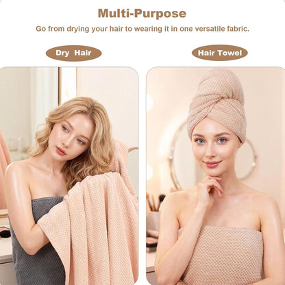 2 Pack Bath Towel Set, Bigger Size Waffle Bath Towel Set, Super Soft Highly Absorbent, Sturdy Quick Drying Towels for Bathroom, Gym, SPA, Yoga (2 Piece 27" x 55", 2 LightPink)