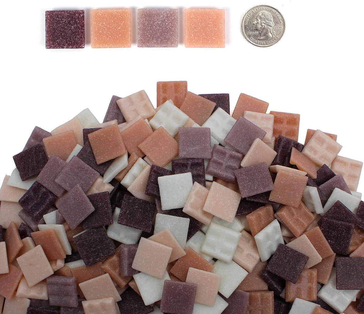 Colorful Mosaic Tiles for Crafts & DIY Art (Blend, 1 lb)