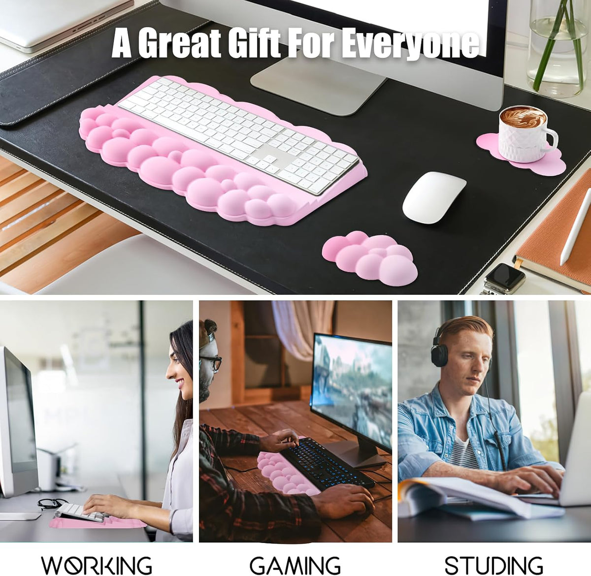 Wrist Rest with Keyboard Stand, Ergonomic Computer Wrist Support Pad