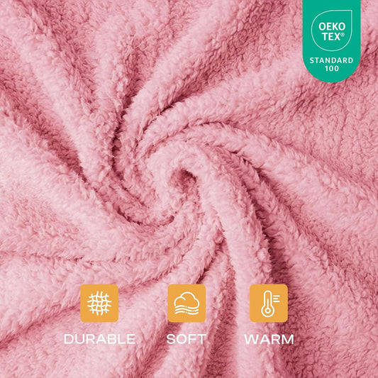1 Pack 3 Calming Dog Blanket Fluffy Premium Fleece Pet Blankets Soft Sherpa Throw for Dogs Puppy Cat Pink Small (23" x16")
