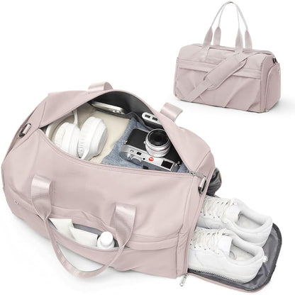 Gym Bag for Women with Shoe Compartment, Sport Travel Duffel Bag for Men