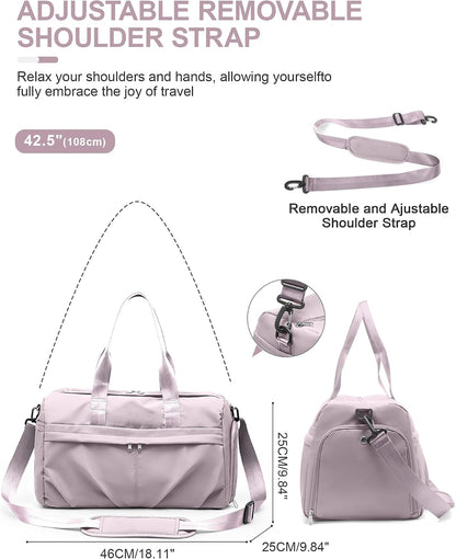 Gym Bag for Women with Shoe Compartment, Sport Travel Duffel Bag for Men