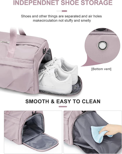 Gym Bag for Women with Shoe Compartment, Sport Travel Duffel Bag for Men