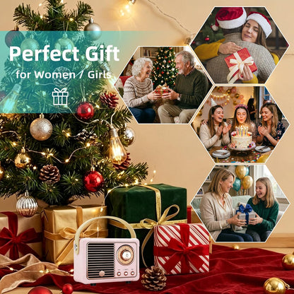 Retro Bluetooth Speaker, Gifts for Teen Girls, Cute Room Decor