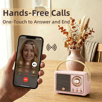 Retro Bluetooth Speaker, Gifts for Teen Girls, Cute Room Decor