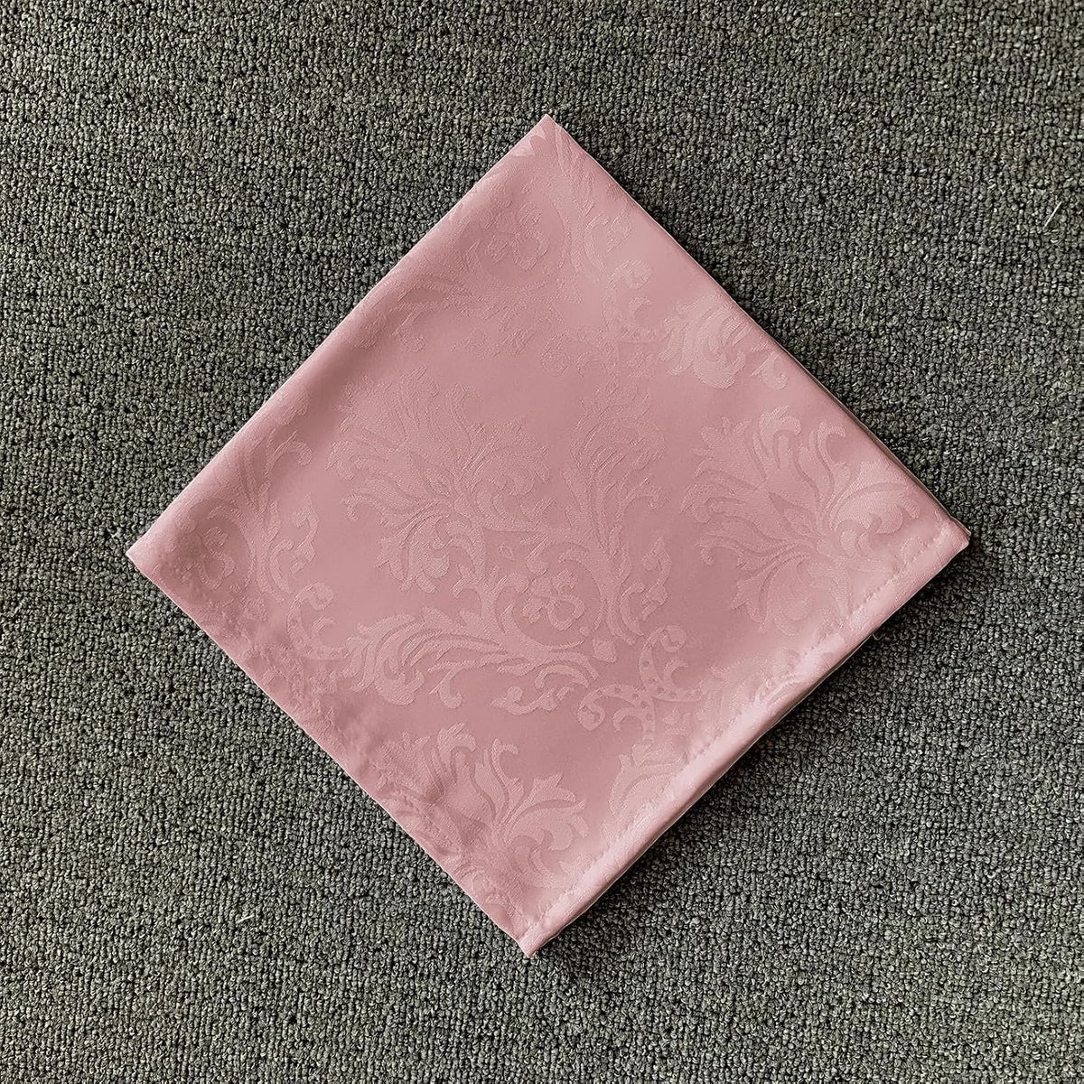 Pink Jacquard Cloth Dinner Napkins, 20 x 20 Inch, Set of 4
