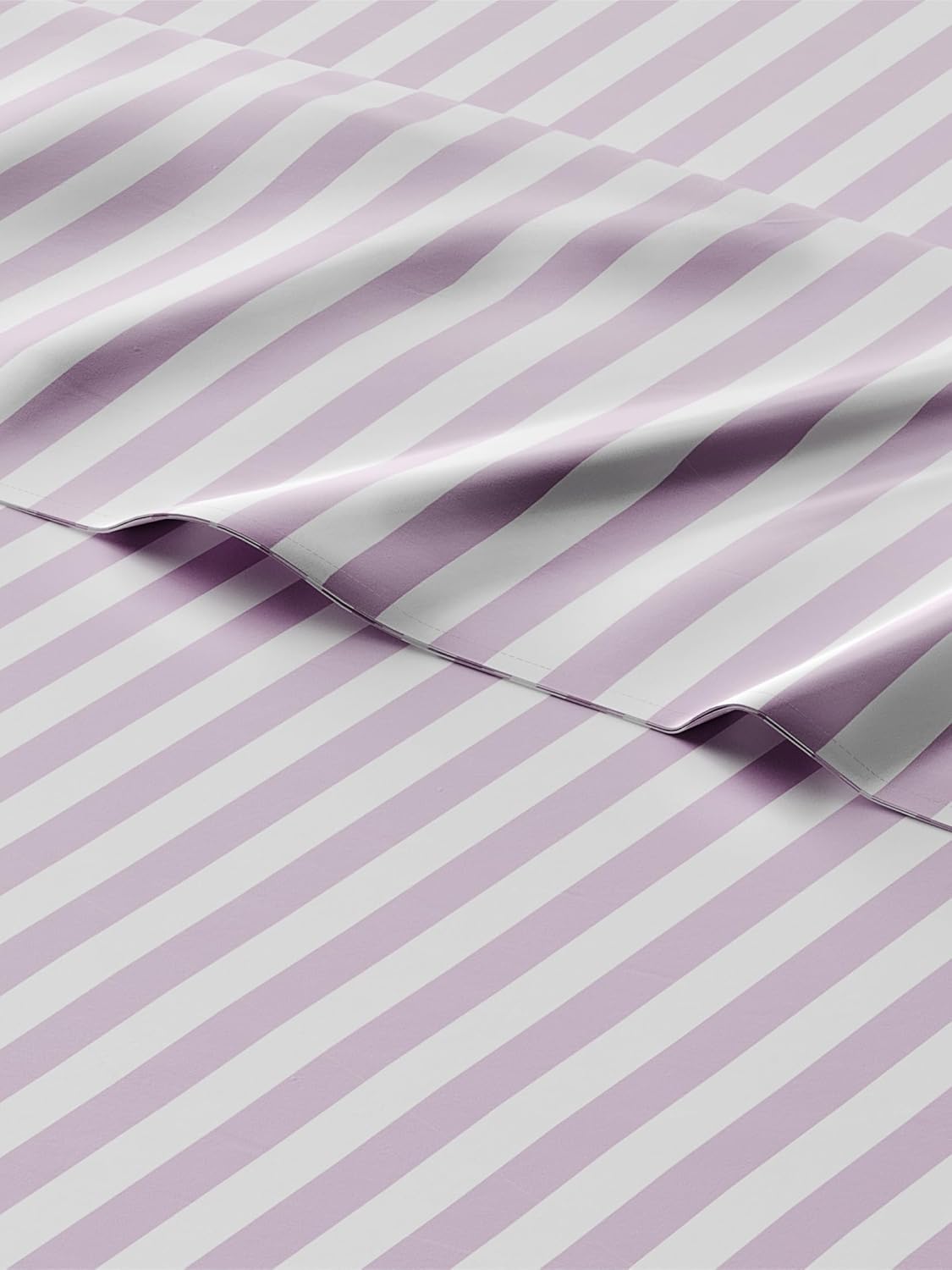 Kids Full Pink Pinstripes Bed Sheets - 4 Piece Pink Pinstripes Sheet Set