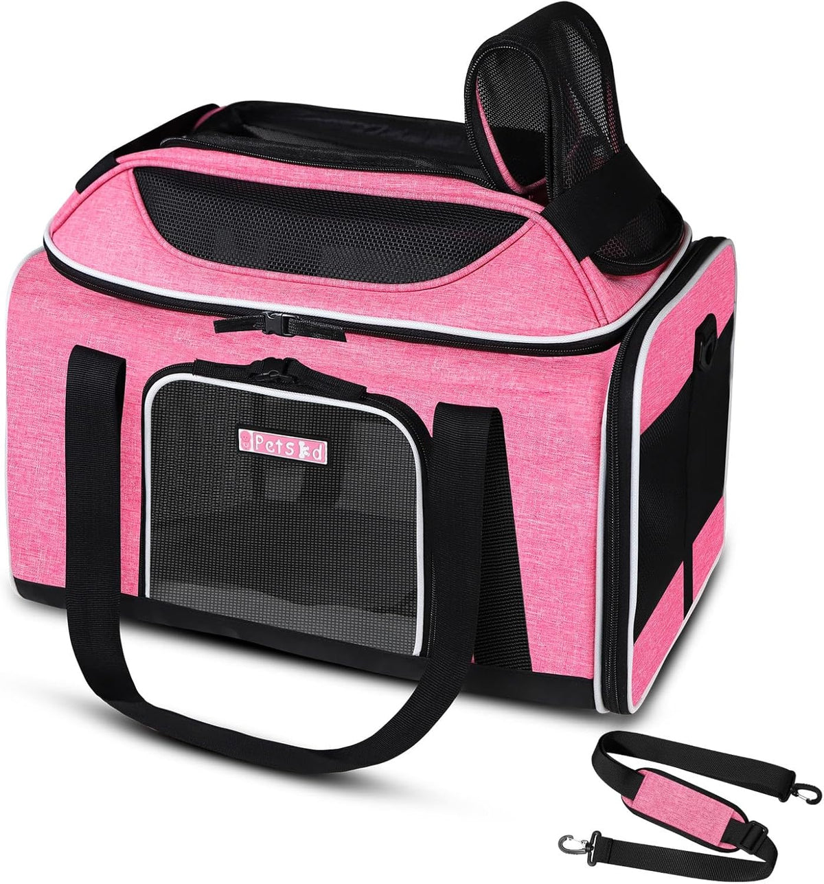 Top-Expandable Small Pet Carrier 18"x13"x9.5" Airline Approved