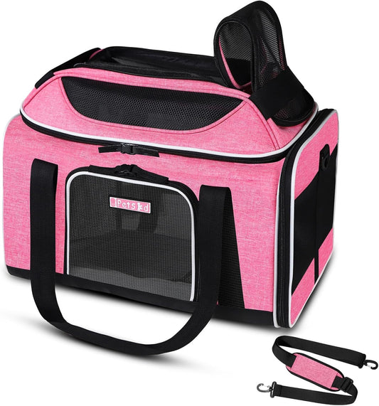 Top-Expandable Small Pet Carrier 18"x13"x9.5" Airline Approved