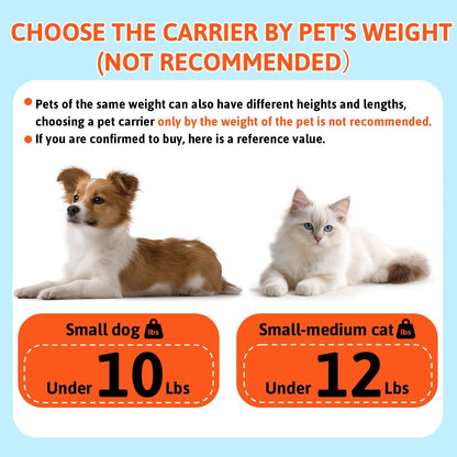 Top-Expandable Small Pet Carrier 18"x13"x9.5" Airline Approved
