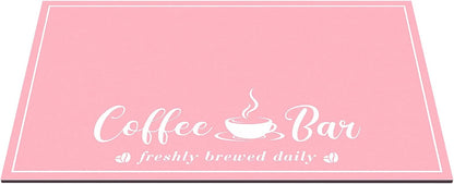 Fashion Coffee Mat, Dish Drying Mat 17" x 32" Pink