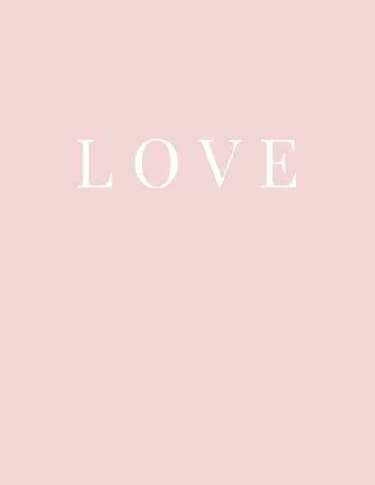 Love: Baby Pink Decorative Coffee Table Book for Stacking and Home Decoration
