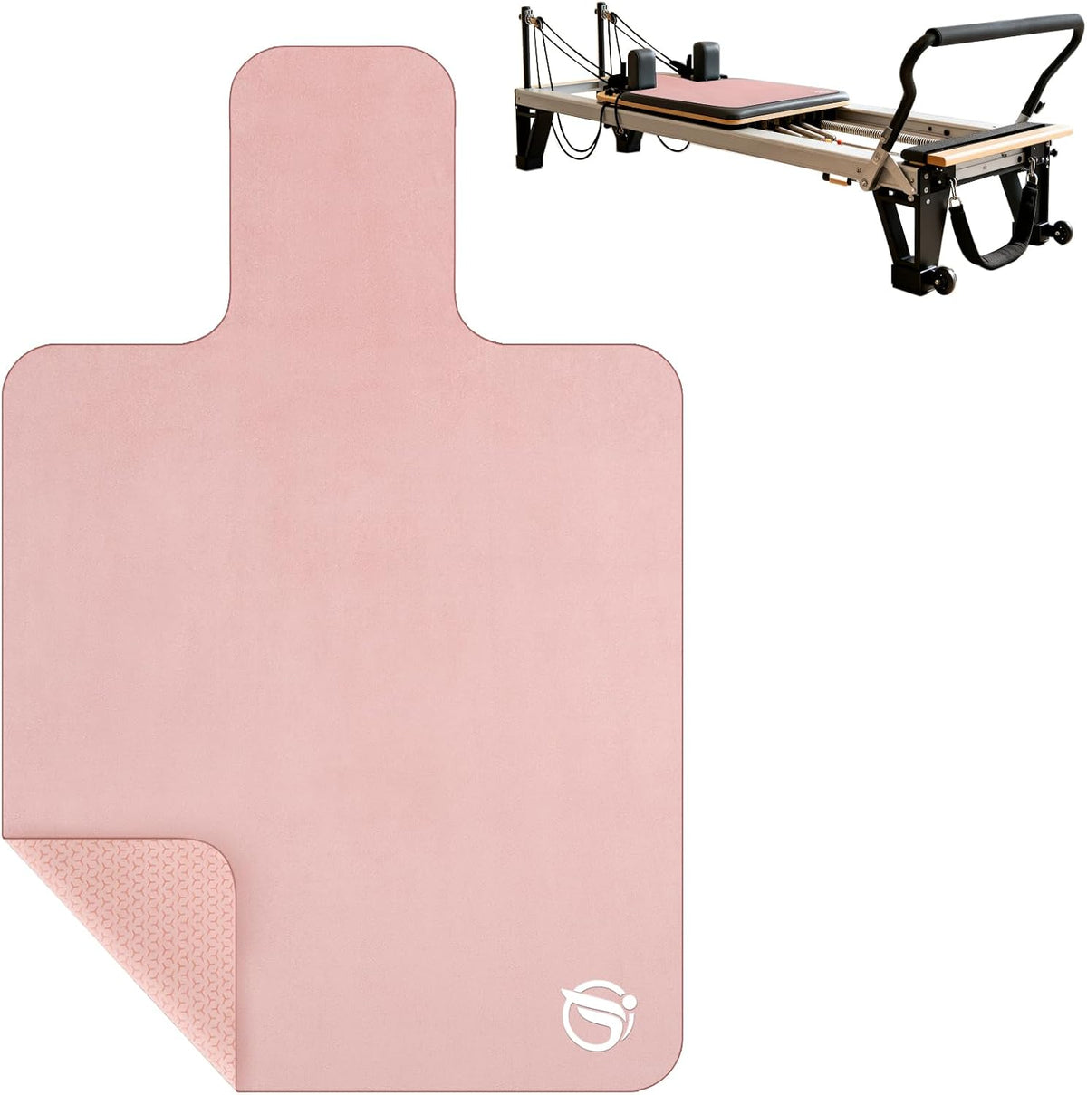 Non-Slip Pilates Reformer Mat Towel, 1.2 mm Thick, 39 x 24 inch