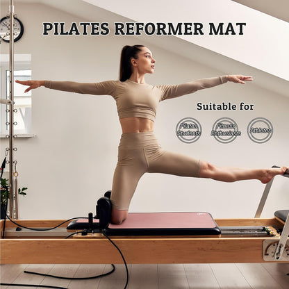 Non-Slip Pilates Reformer Mat Towel, 1.2 mm Thick, 39 x 24 inch