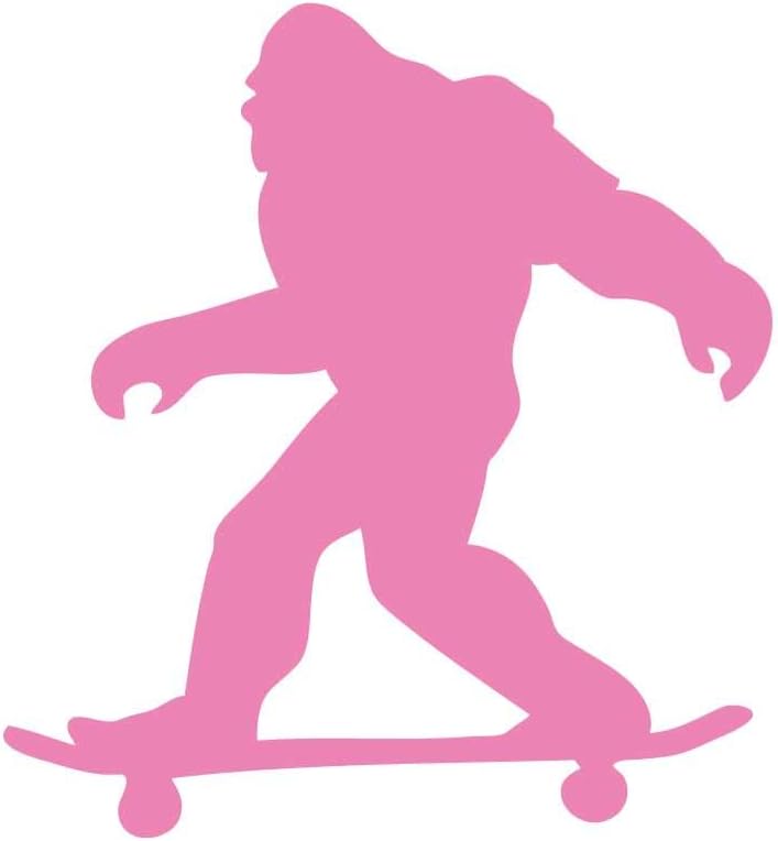 Big Foot Riding Skateboard 8 inch Light Pink Indoor Outdoor Vinyl Decal