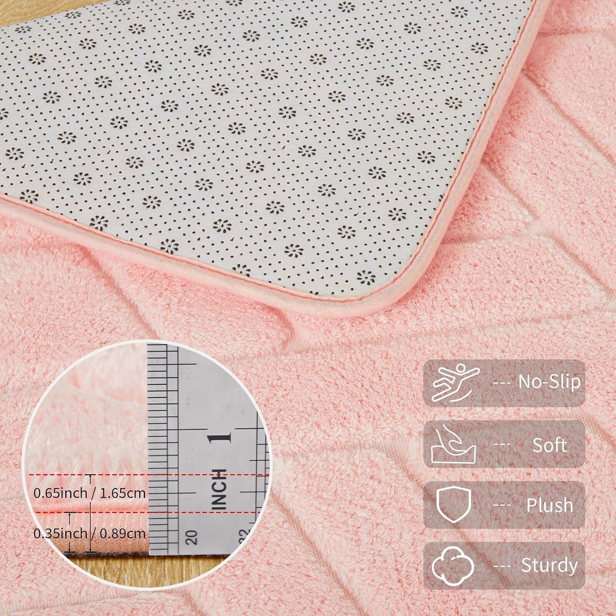 5x7 Pink Fluffy Shag Area Rug for Girls Bedroom Living Room
