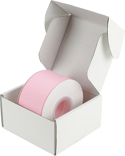 Pink Grosgrain Ribbon 2 Inch Grosgrain Hair Ribbons 25 Yards Per Roll Light Pink Baby Shower Ribbon for Hair Bow Supplies Boutique Ribbons for Crafts, Sewing, Scrapbooking