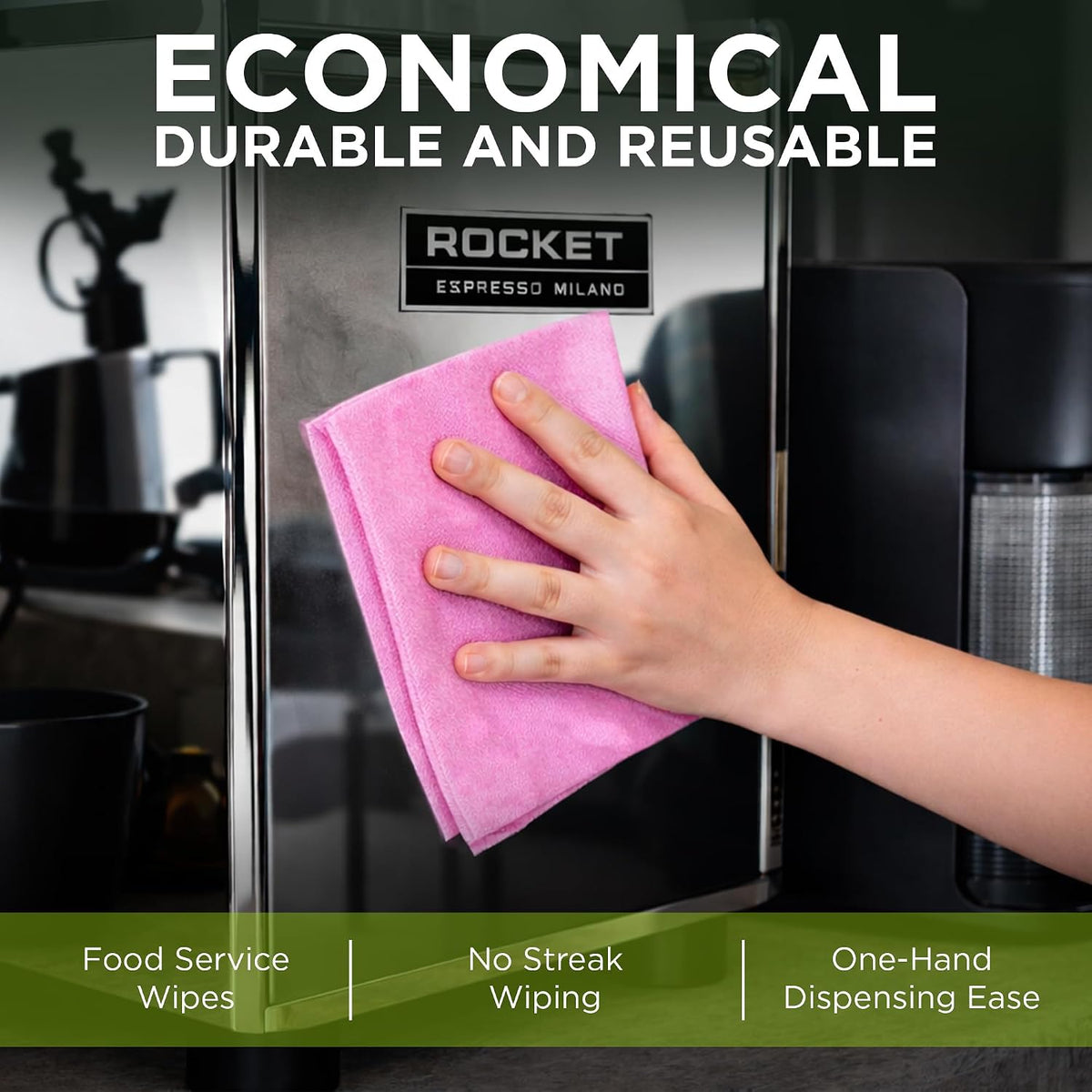 Pink Foodservice Towels, 200 Count, 13x20 Cleaning Wipes