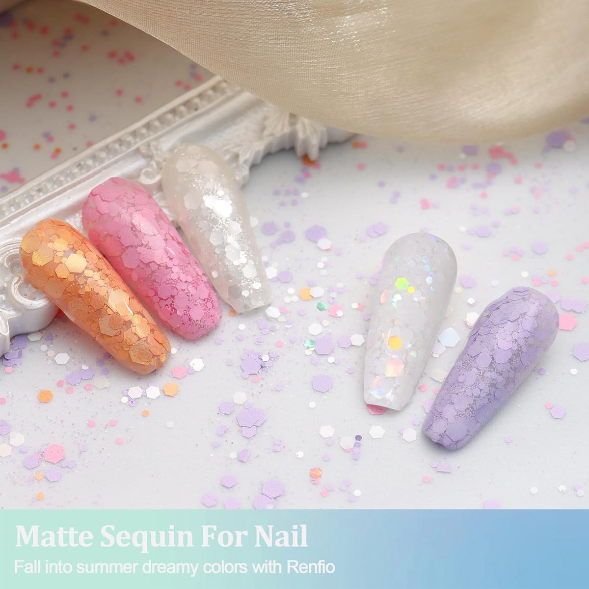 Matte Pink Chunky Glitter,1.76oz/50g Mixed Pink Resin Glitter