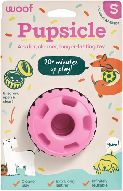 Pupsicle Interactive Dog Ball Toy for Dogs Small 10-25 lbs - Pink