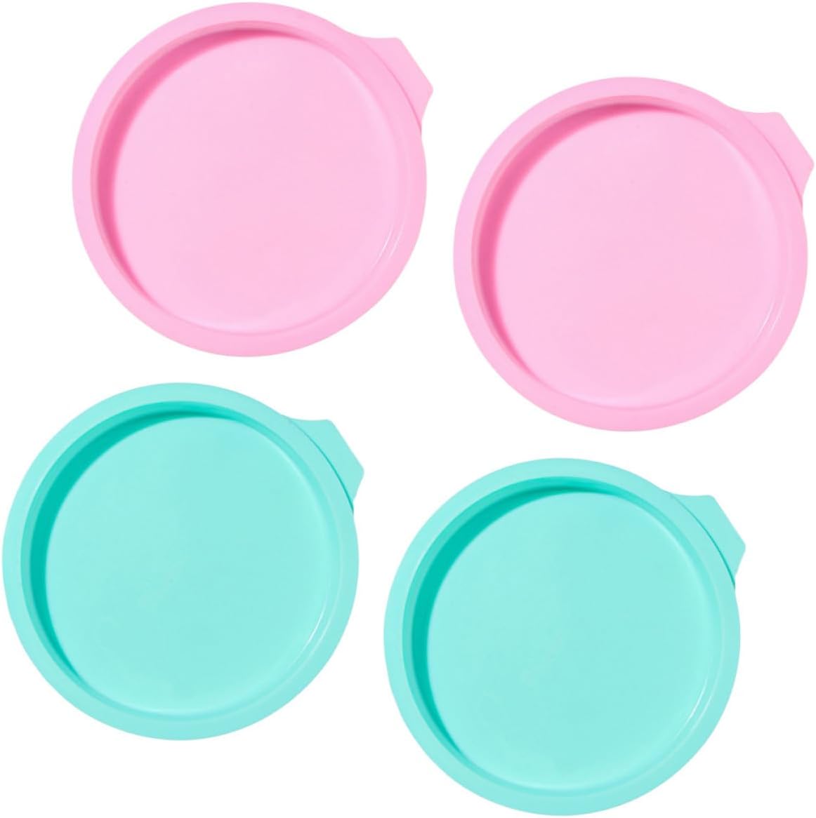 4pcs Rainbow Cake Molds Silicone round Baking Pans for Layer Cakes