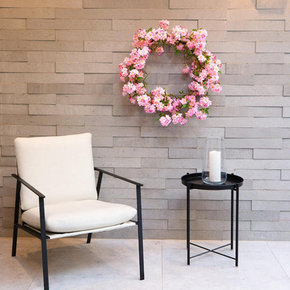 30in. Artificial Pink Cherry Blossom Wreath