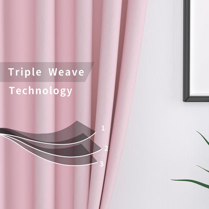 Pink Small Tiers Kitchen Short Small Mini Window Curtains Valance 14 inches Length Blackout Home Decor Blackout Basement rv Camper Living Room/Bedroom 52W by 14L 1 Piece Rod Pocket