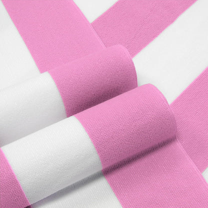 Large Oversized Beach Towel - 35 x 70 Inch Microfiber Pool Towel, Pink Striped Quick Dry Cabana Swim Towel