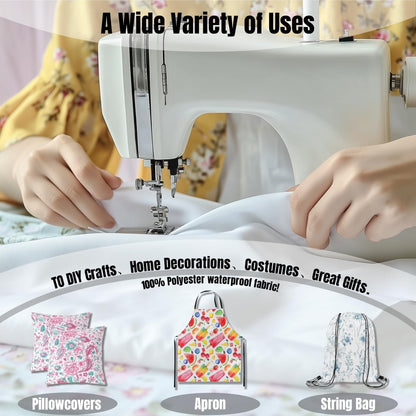 Highland Cow Fabric by The Yard Retro Pink Rose Mandala Fabrics for Sewing Supplies Boho Feather Animal Butterfly Fabric DIY Soft Polyester No Stretch 1 Yard,36" L x 59" W