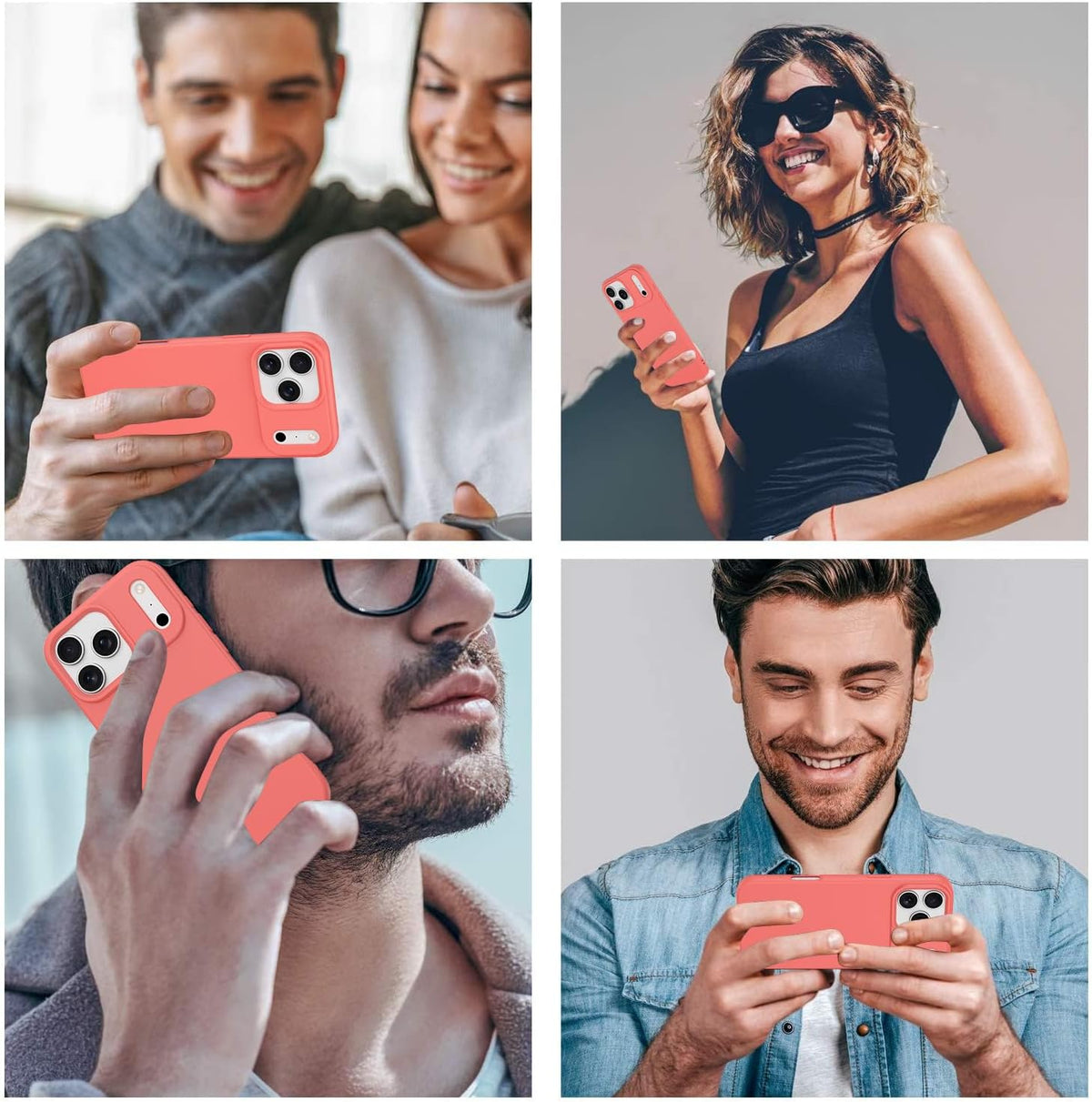 Compatible with iPhone 17 Pro Max Case, Shockproof Liquid Silicone Protective Phone Case with Soft Anti-Scratch Microfiber Lining Ultra Slim Drop Protection Phone Cover (Peach)