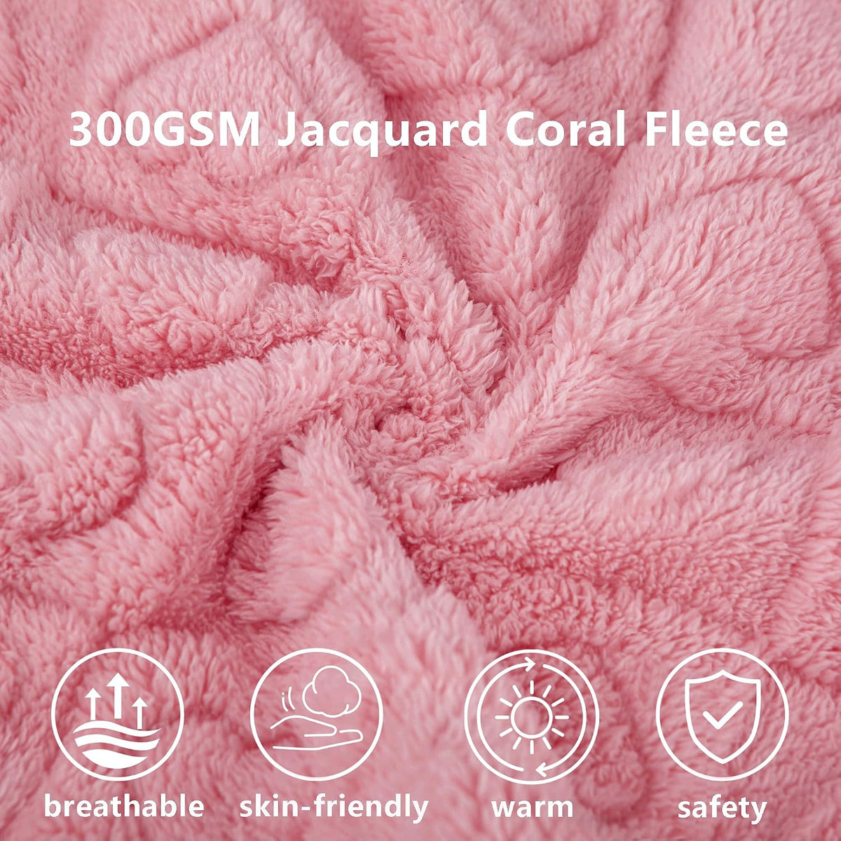Pet Blanket for Dogs Cats, 300GSM Ultra Soft Coral Fleece Blanket, Washable Small Dog Cat Blanket, Calming Crate Mat, Furniture Protector for Couch Bed Car Seat, Pink, 25x35IN