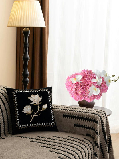 4 Pcs 20'' Real Touch Hydrangeas Pink Artificial Hydrangeas Flowers Faux Latex Lifelike Hydrangea for Kitchen Living Room Porch Home Decor Baby Shower Party Wedding Table Centerpiece