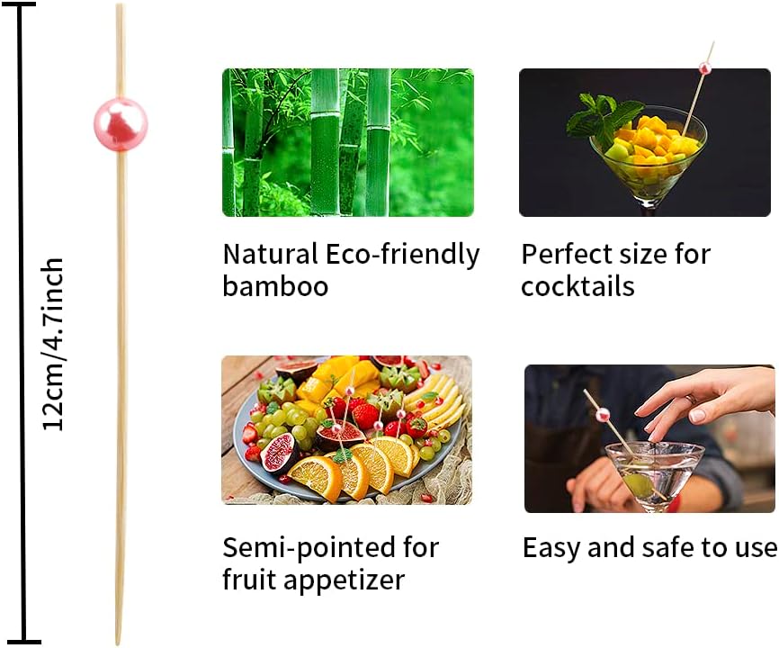 120PCS Cocktail Picks Toothpicks for Appetizers Cocktail Picks for Drinks