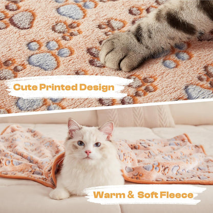 Dog Blanket 3 Pack, Soft Cozy Fleece Throw for Puppy Cat,23"x16"