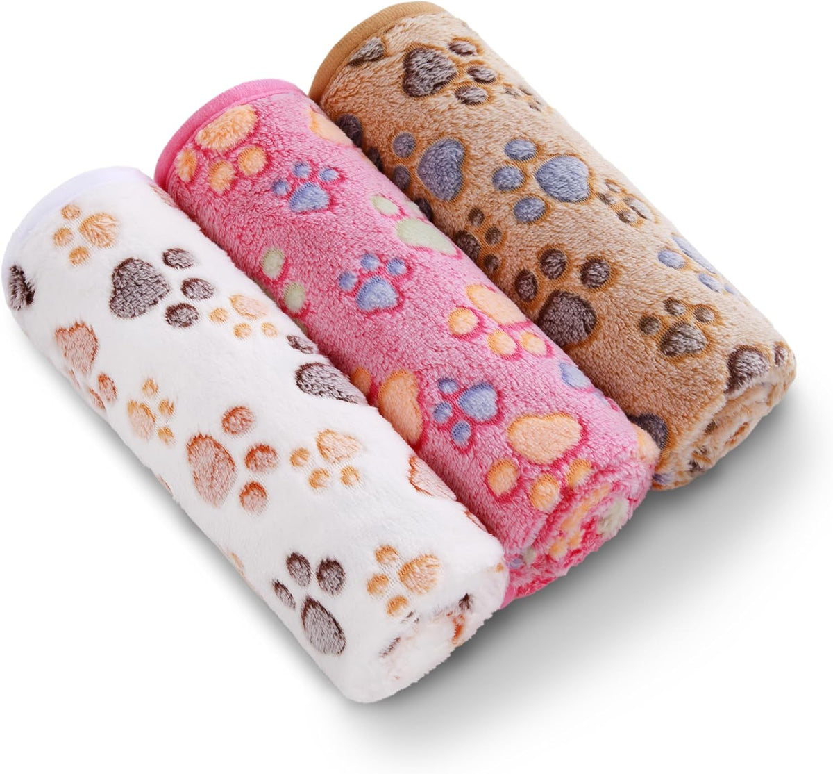Dog Blanket 3 Pack, Soft Cozy Fleece Throw for Puppy Cat,23"x16"