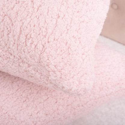 Sherpa Pillowcases Set of 2, 20"x26", Zipper Closure (Pink)