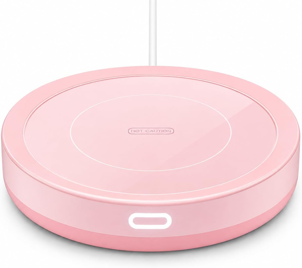 Smart Coffee Warmer, Auto On/Off Gravity-Induction Mug Warmer for Office Desk Use, Candle Wax Cup Warmer Heating Plate (Up to 131F/55C) (Pink)