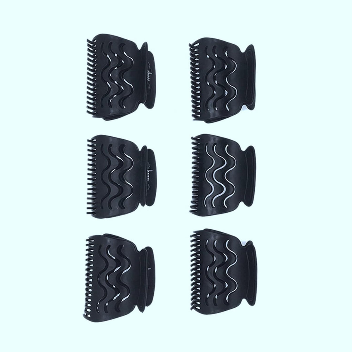 6pcs/set Detachable Handle Hair Roller Brush with Positioning Clips Aluminum Ceramic Barrel Curler Comb for Fine, Thick Hair - Pink