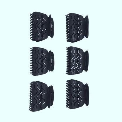 6pcs/set Detachable Handle Hair Roller Brush with Positioning Clips Aluminum Ceramic Barrel Curler Comb for Fine, Thick Hair - Pink