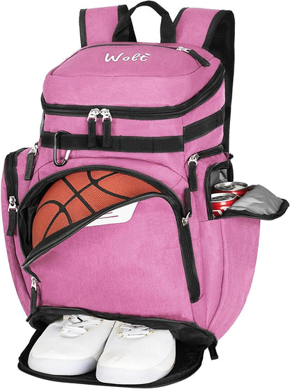 Basketball Backpack, Basketball Bag for Men with Shoes Compartment, Sports Backpack for Baseball, Soccer, Football