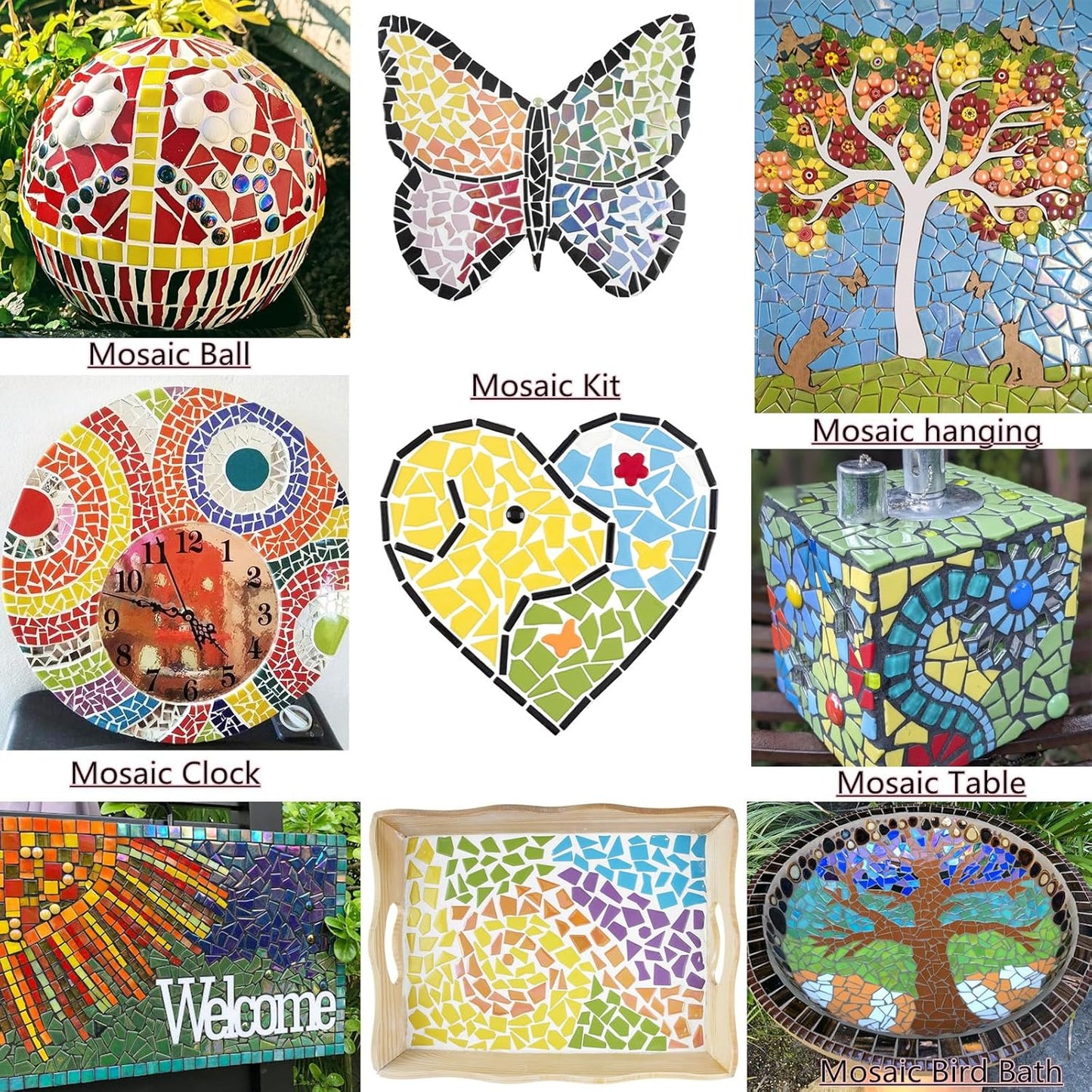Pink Glass Mosaic Tiles for Crafts Bulk,200g Broken Glass Pieces for DIY Mosaic Art Decor,Garden Mosaic Supplies