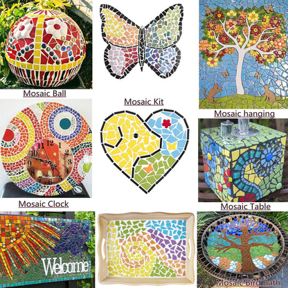 Pink Glass Mosaic Tiles for Crafts Bulk,200g Broken Glass Pieces for DIY Mosaic Art Decor,Garden Mosaic Supplies