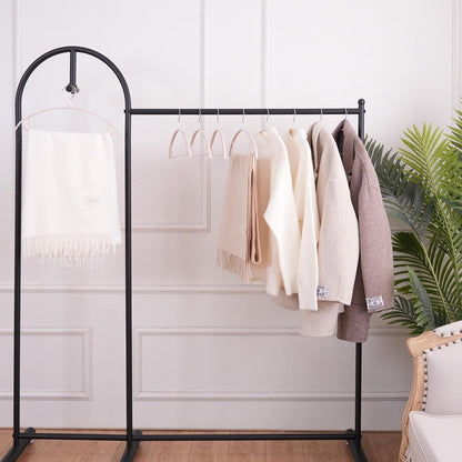 16.5 Inch Pink No Shoulder Bumps No Mark Non-Slip Rubber Coated Contour Meta Hanger for Sweater T-Shirt Suit Coat Uniform with Pants Bar Pack of 10