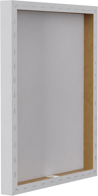 'Mod Shapes Slate Blue Navy and Peach'| Canvas Art