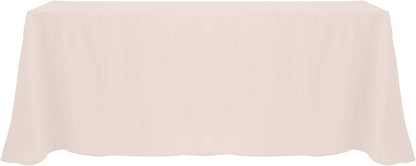 90x120-Inch Rectangular Polyester Tablecloth, Ice Peach