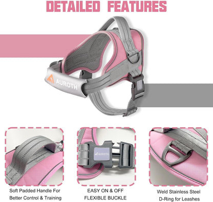 AUROTH Dog Harness and Leash Set for Medium Sized Dog, No Pull Dog Vest